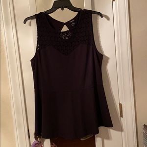 Torrid Black Peplum Blouse